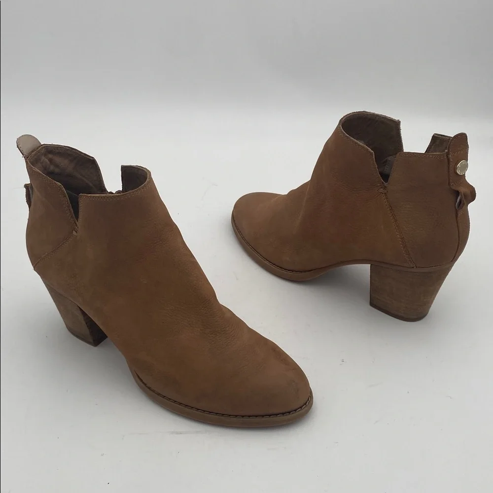 Steve Madden Brown Ankle Booties women 8 leather casual festival office retro